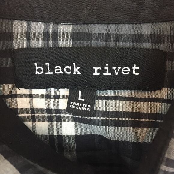 Black Rivet | Western Style Button Down | Sz Large - Picture 4 of 6